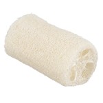 Natural loofah sponge, cylindrical shape, for bathroom, 10 x 6 cm